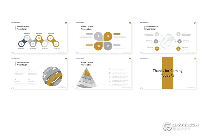 30页扁平化团队介绍商务通用国外PPT模板 5种主题配色 - 顶尖PPT