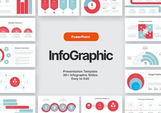 扁平化步骤层级图形图表PPT模板 - 顶尖PPT