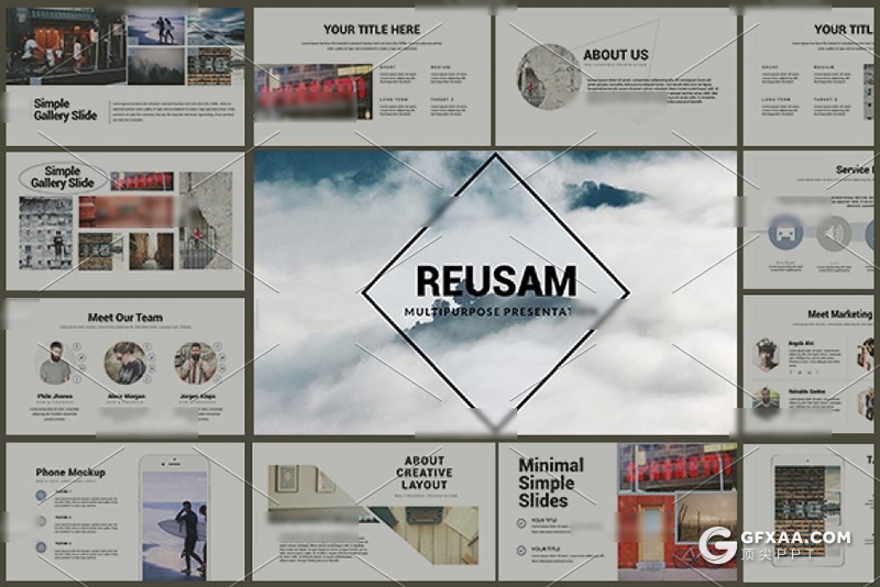 94页简约风格商务工作总结汇报企业介绍业务合作通用PPT模板 - 顶尖PPT