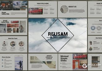 94页简约风格商务工作总结汇报企业介绍业务合作通用PPT模板 - 顶尖PPT