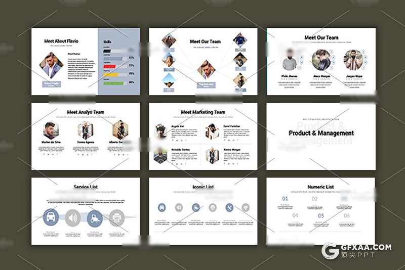 94页简约风格商务工作总结汇报企业介绍业务合作通用PPT模板 - 顶尖PPT