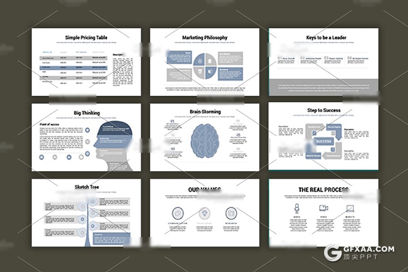 94页简约风格商务工作总结汇报企业介绍业务合作通用PPT模板 - 顶尖PPT