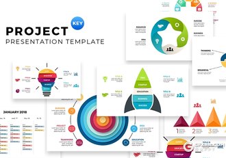 171页创意商务高端keynote图形模板统计图表逻辑图形商务图形keynote模板 - 顶尖PPT