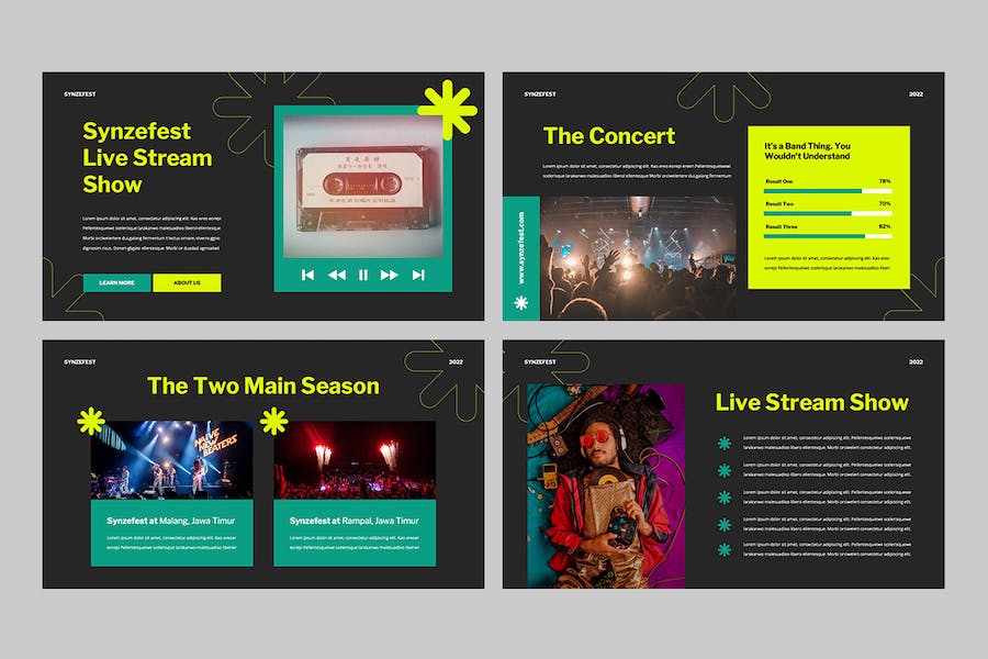 音乐节日活动策划讲述Keynote模板 - 顶尖PPT