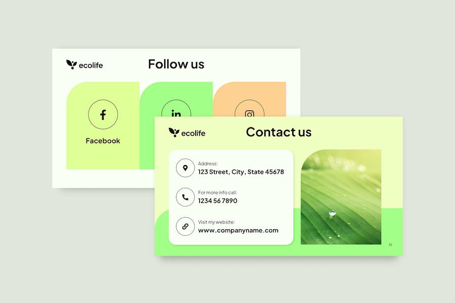 极简小清新环保主题PPT模板 - 顶尖PPT