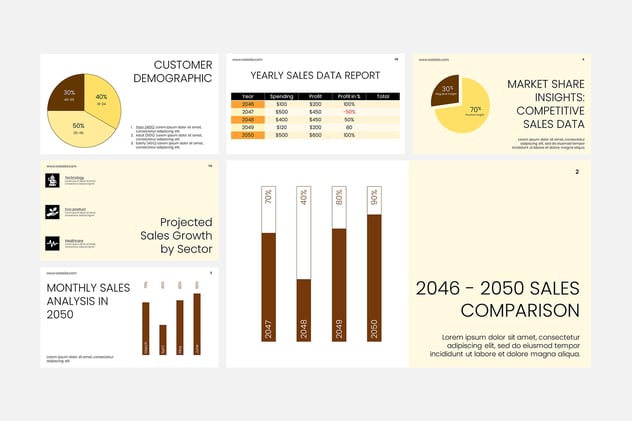销售数据分析业绩展示PPT模板 - 顶尖PPT