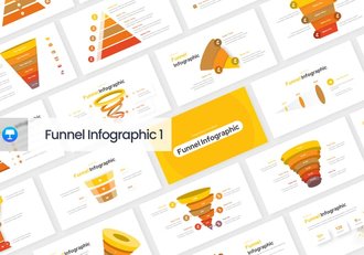 数据营销转化漏斗Keynote信息图模板 - 顶尖PPT