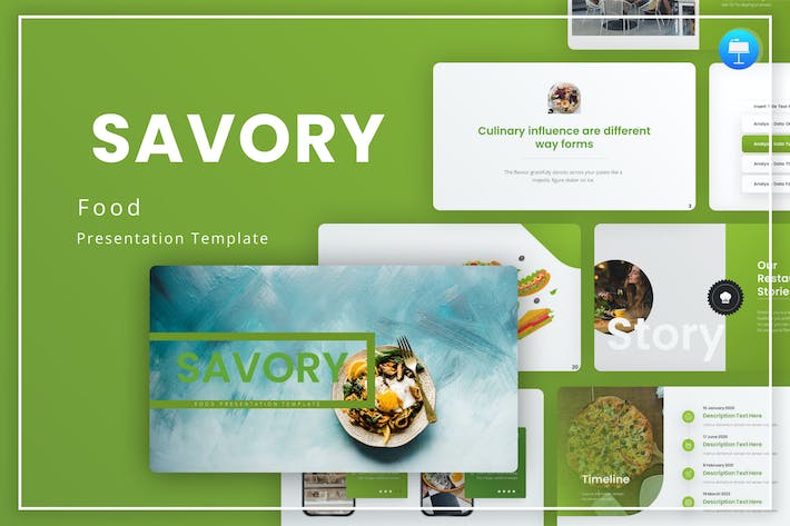 美味食物餐饮行业市场分析keynote模板 - 顶尖PPT