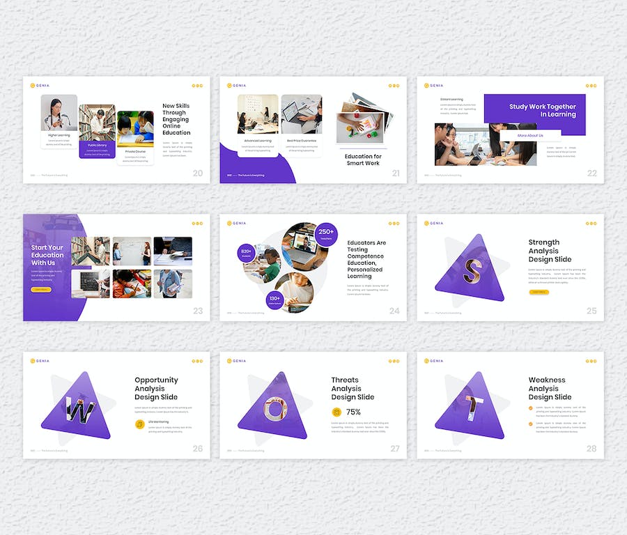 在线教育教学PowerPoint模板 - 顶尖PPT