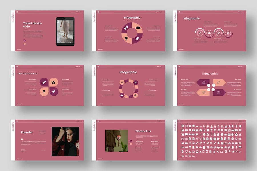 扁平化复古配色业务合作项目投资商业商务keynote模板 - 顶尖PPT