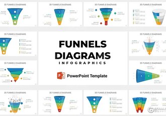 16页色彩创意锥形漏斗图形PPT模板 - 顶尖PPT