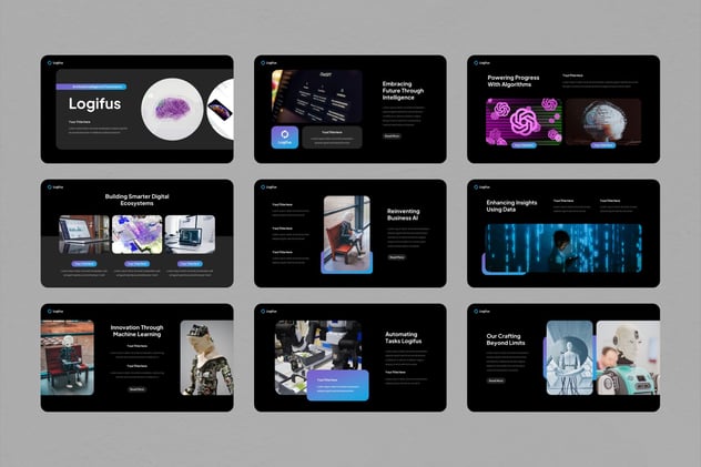 人工智能机器人研发keynote模板 - 顶尖PPT