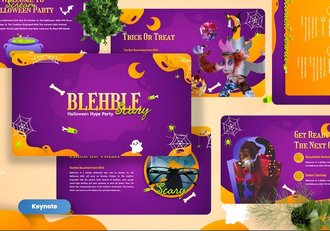 创意万圣节南瓜主题keynote模板 - 顶尖PPT