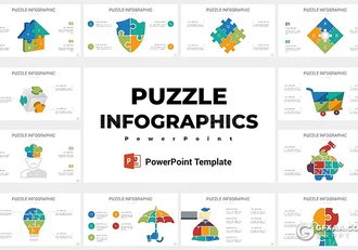 30页益智类积木拼合创意图形PPT模板 - 顶尖PPT