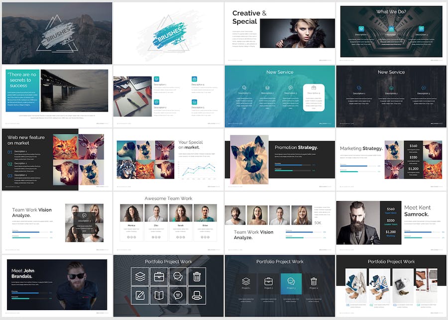 创意设计笔记展示方案Keynote模板 - 顶尖PPT