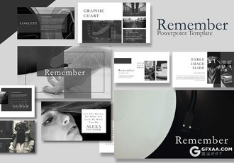 60页黑白底色欧美简约时尚多用途PPT模板 - 顶尖PPT