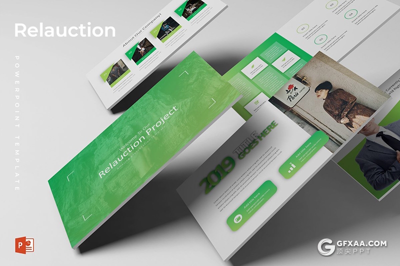 30页欧美商务风格企业介绍工作总结计划PPT模板 5种主题配色 - 顶尖PPT