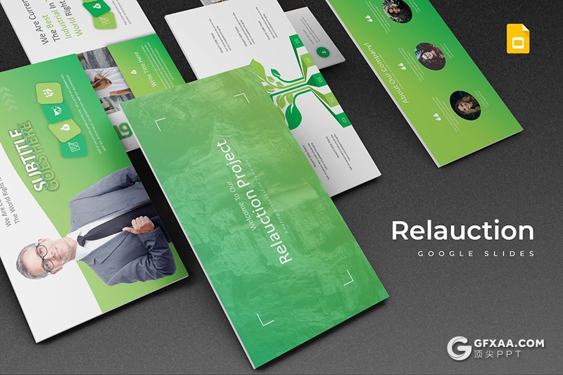 30页欧美商务风格企业介绍工作总结计划Google slides模板 5种主题配色 - 顶尖PPT