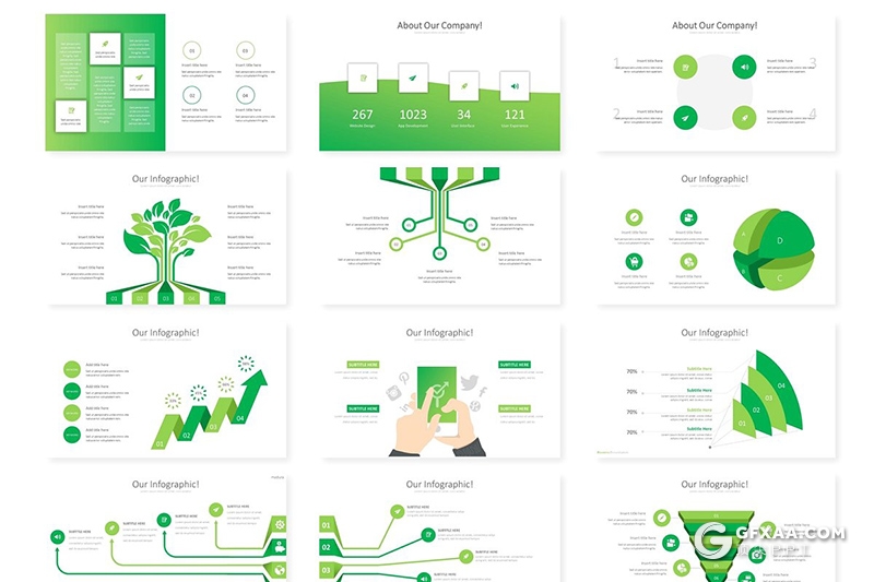 30页欧美商务风格企业介绍工作总结计划PPT模板 5种主题配色 - 顶尖PPT