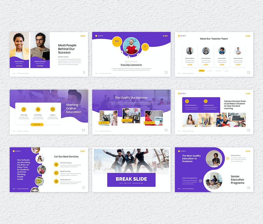 在线教育教学PowerPoint模板 - 顶尖PPT