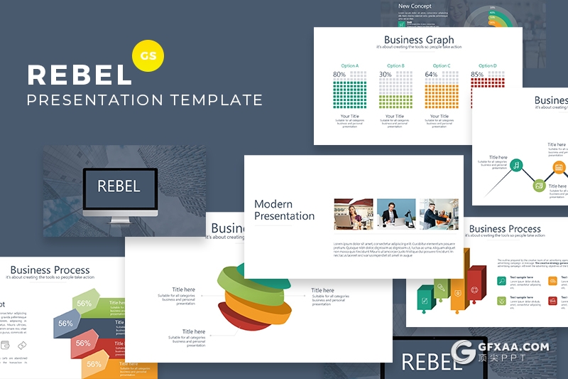 40页企业商务风格数据分析工作汇报项目演示Google slides模板 - 顶尖PPT