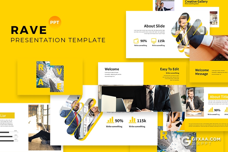 35页扁平化商务风格PPT模板 - 顶尖PPT