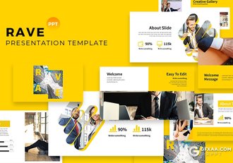 35页扁平化商务风格PPT模板 - 顶尖PPT