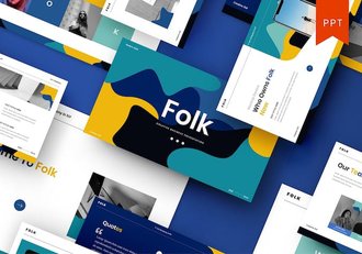 民俗文化创意商务企业展示PPT模板 - 顶尖PPT