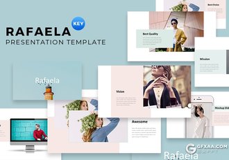 30页简约时尚摄影模特写真时尚服装展示keynote模板 - 顶尖PPT