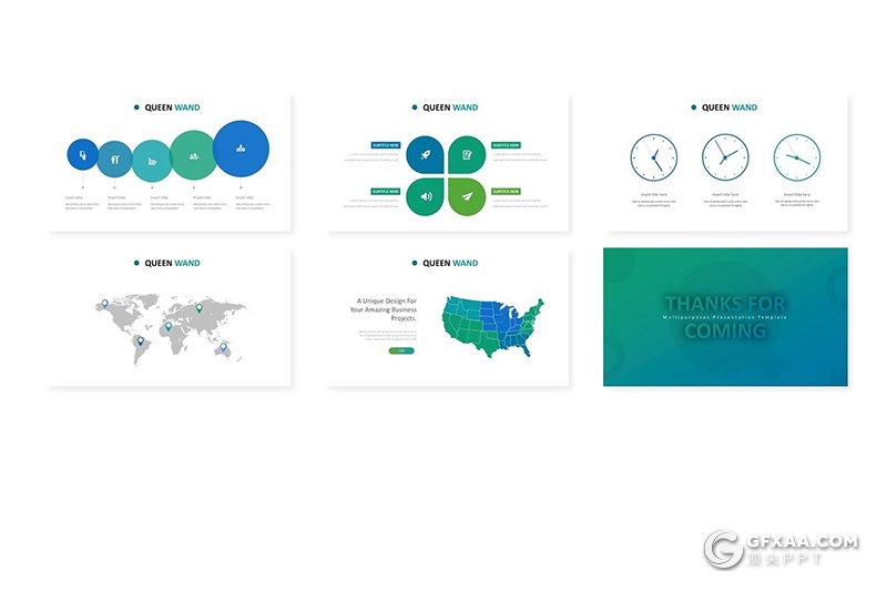 30页欧美风格团队介绍业务展示工作汇报keynote模板 5种主题配色 - 顶尖PPT