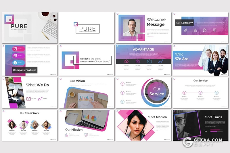 30页国外商务年中工作汇报多用途google slides模板 5种主题配色 - 顶尖PPT