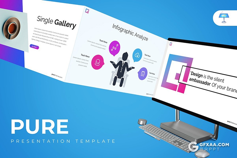 30页国外商务年中工作汇报多用途keynote模板 5种主题配色 - 顶尖PPT