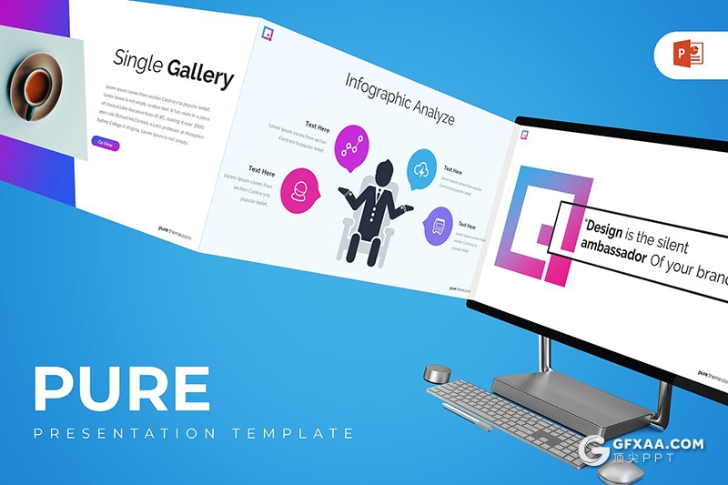 30页国外商务年中工作汇报多用途PPT模板 5种主题配色 - 顶尖PPT
