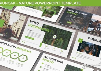 30页3种配色户外旅游探险数据分析统计PPT模板 16:9和4:3两种尺寸规格 - 顶尖PPT