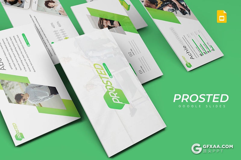 30页欧美高端商务风格创意图形工作汇报google slides模板 5种主题配色 - 顶尖PPT