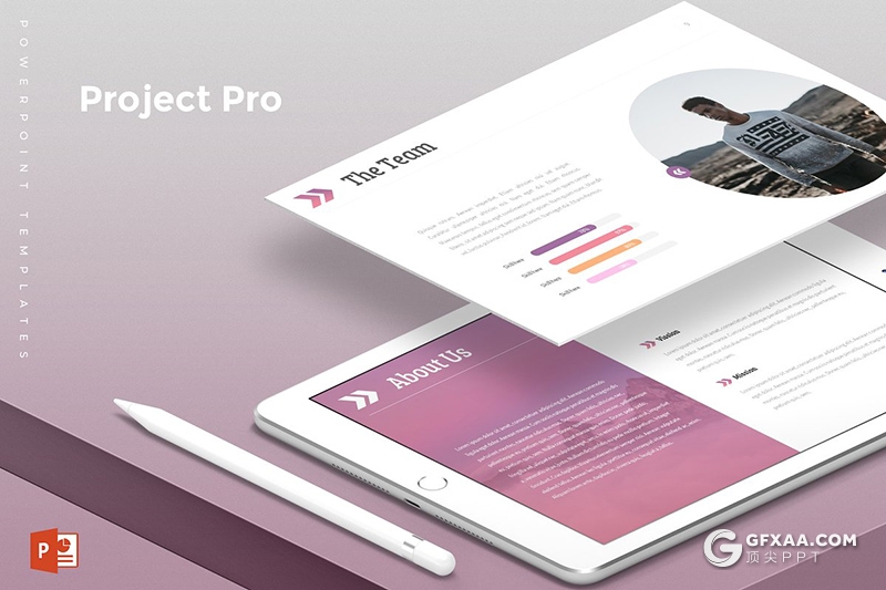 30页唯美配色项目分析欧美商务通用PPT模板 5种主题配色 - 顶尖PPT