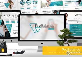 30页创意圆角三角形商务企业公司介绍工作汇报google slides模板 5种主题配色 - 顶尖PPT