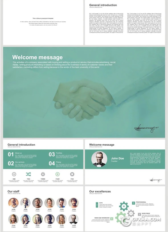 213页高端欧美商务多用途ppt模板商务图形企业介绍工作总结PPT模板 - 顶尖PPT