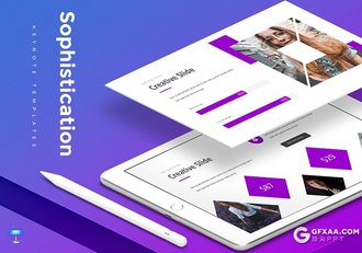 30页创意图形设计国外艺术风格keynote模板 5种主题配色 - 顶尖PPT