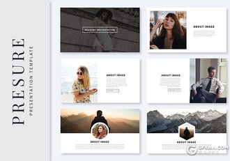 40页简约文艺风格摄影图片展示PPT模板 - 顶尖PPT