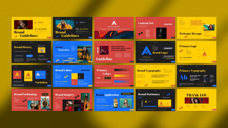 文艺复古品牌指导方针Keynote模板 - 顶尖PPT