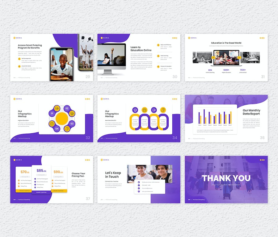 在线教育教学PowerPoint模板 - 顶尖PPT