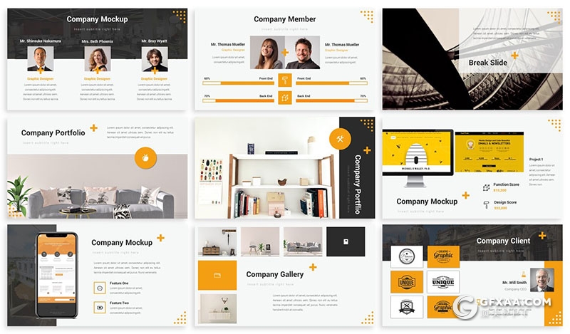 30页公司团队介绍公司案例介绍业务合作PPT模板 3种主题配色 - 顶尖PPT