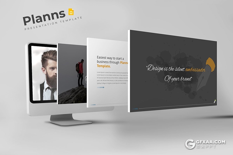 30页商务风格工作总结汇报国外多用途google slides模板 5种主题配色 - 顶尖PPT