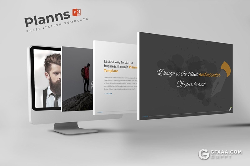 30页商务风格工作总结汇报国外多用途PPT模板 5种主题配色 - 顶尖PPT