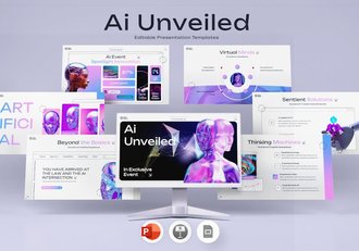 AI大模型人工智能展示PPT模板 - 顶尖PPT