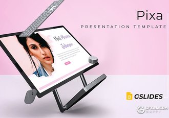 32页彩色艺术风格泼墨笔刷图片形状商务多用途google slides模板 5种主题配色 - 顶尖PPT