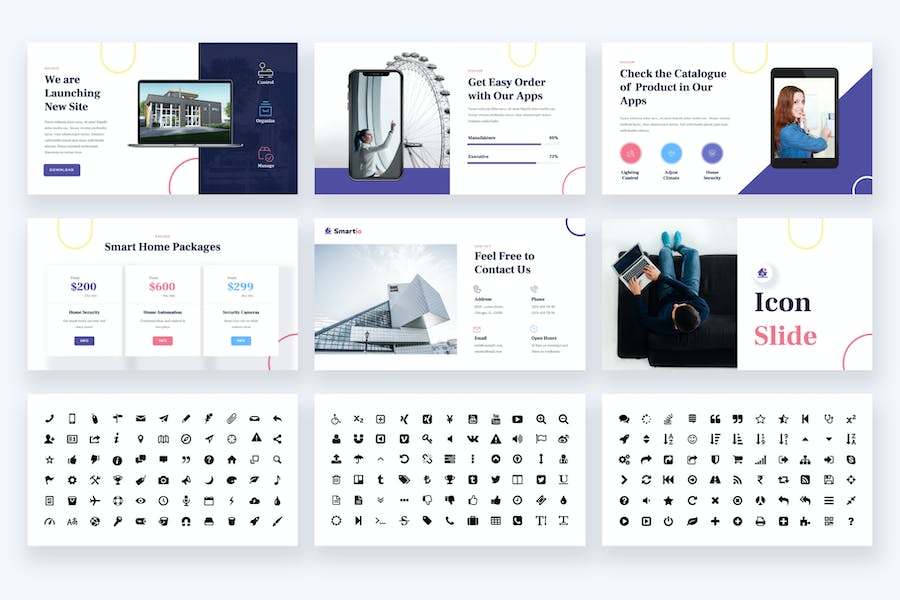 智能家居市场分析PowerPoint模板 - 顶尖PPT