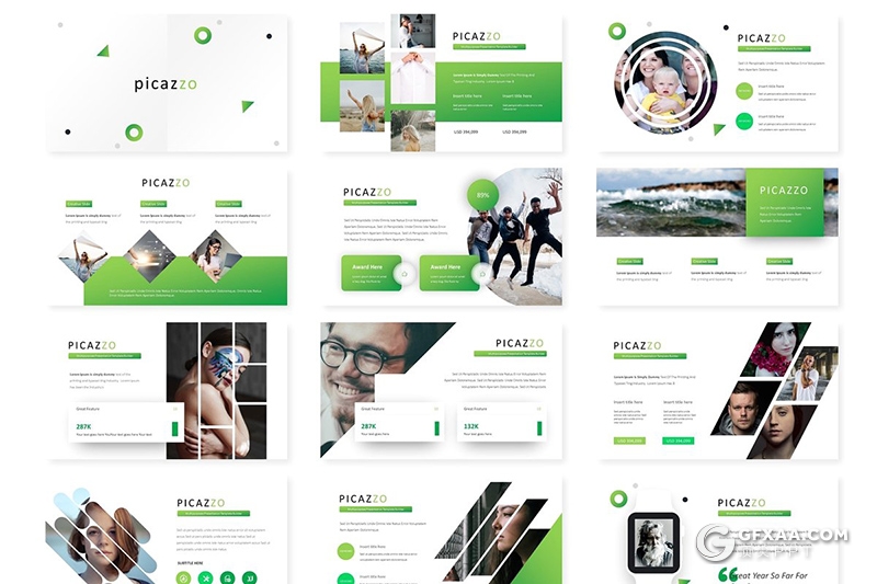 30页商务风格企业工作汇报商务通用PPT模板 5种主题配色 - 顶尖PPT