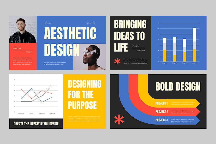 国外艺术创意展示Keynote模板 - 顶尖PPT